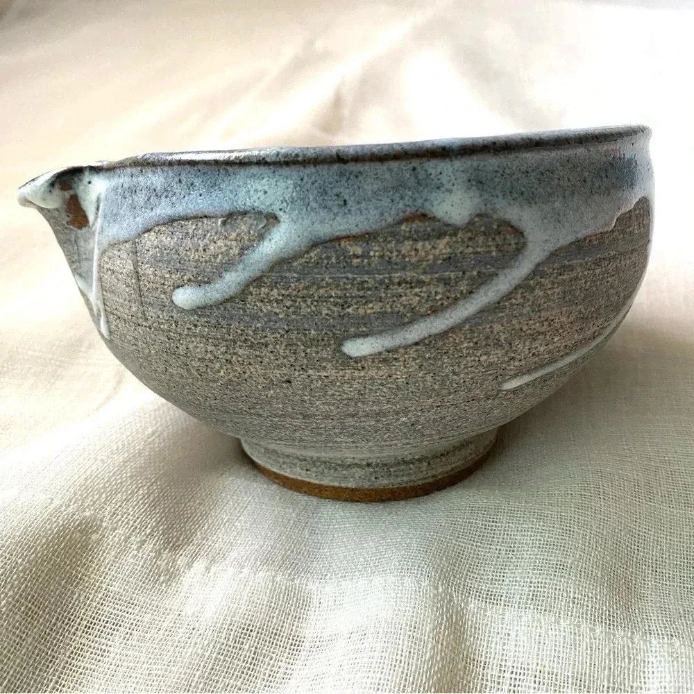 Vintage Glazed Stoneware Mixing Bowl
